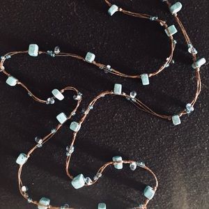 Handcrafted Necklace with Square Beads